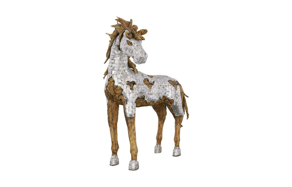 Phillips Collection Home Decor Phillips Collection Mustang Horse Armored Sculpture, Standing
