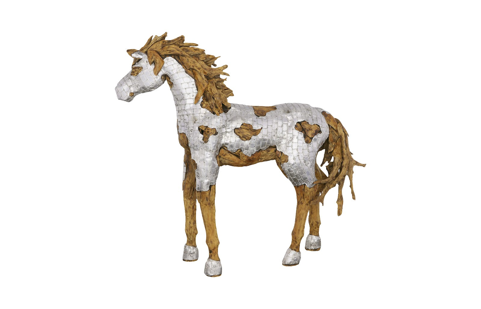 Phillips Collection Home Decor Phillips Collection Mustang Horse Armored Sculpture, Walking