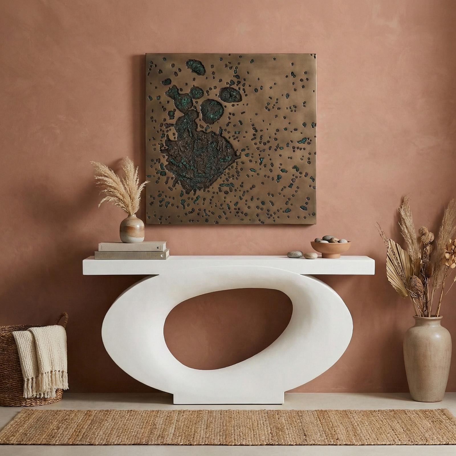 Phillips Collection Home Decor Phillips Collection Nimbus  Console Table, White Stone