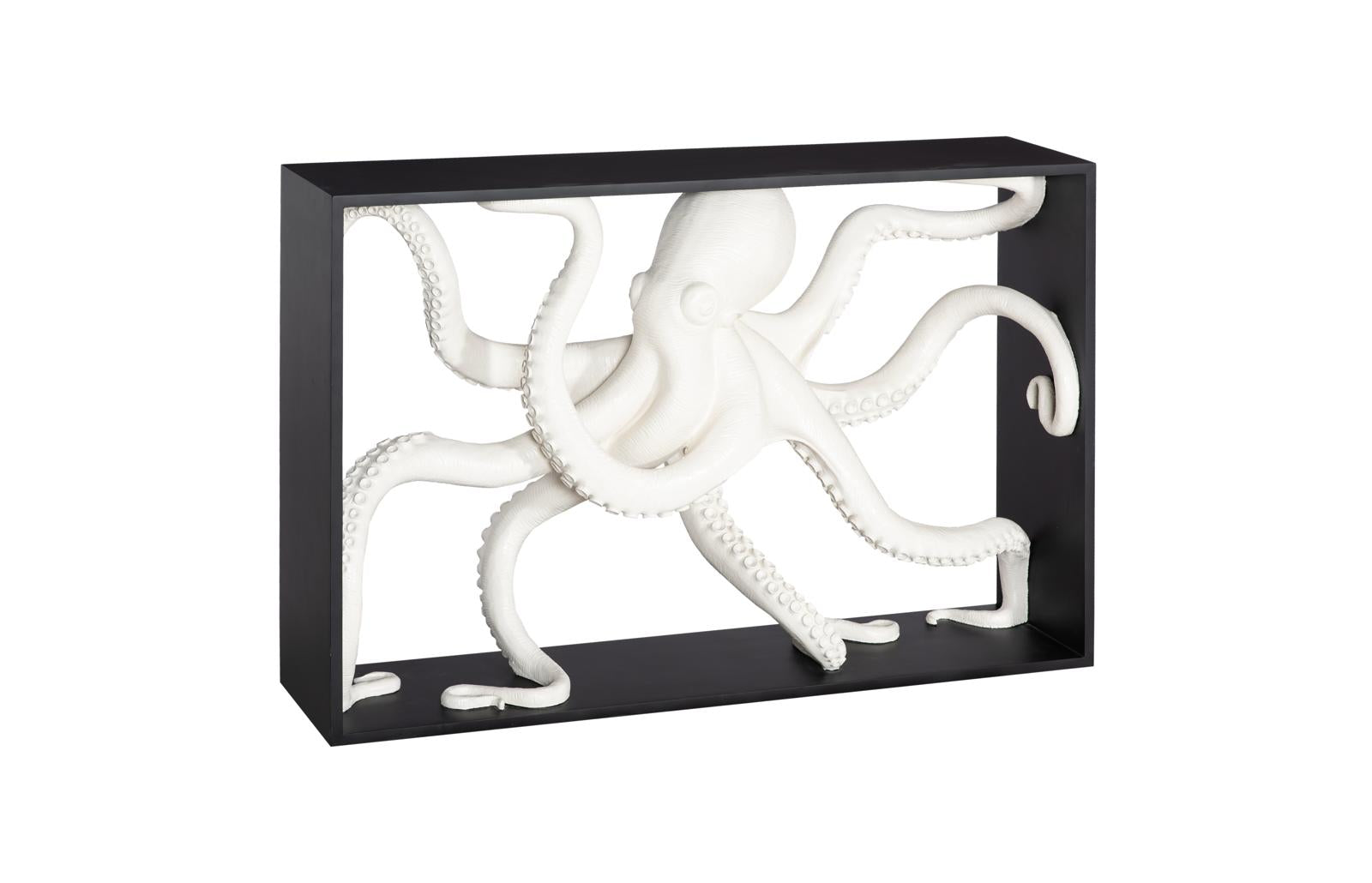 Phillips Collection Home Decor Phillips Collection Octo Framed Console Table, Wood Frame, White