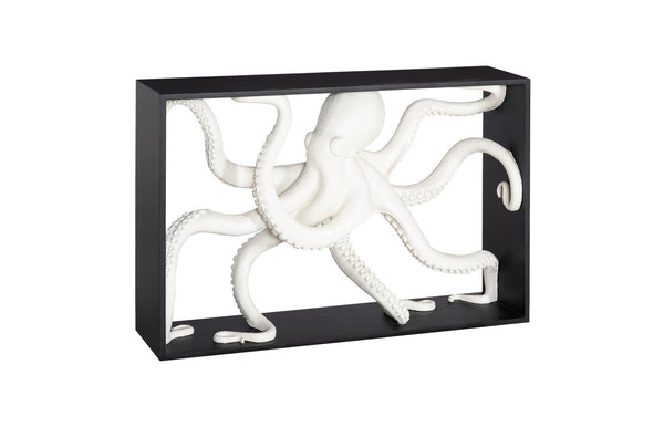 Phillips Collection Home Decor Phillips Collection Octo Framed Console Table, Wood Frame, White