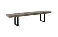 Phillips Collection Home Decor Phillips Collection Origins Straight Edge Bench, Gray Stone, Satin Black Legs TH108707
