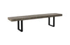 Phillips Collection Home Decor Phillips Collection Origins Straight Edge Bench, Gray Stone, Satin Black Legs TH108707