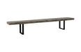 Phillips Collection Home Decor Phillips Collection Origins Straight Edge Bench, Gray Stone, Satin Black Legs TH108709