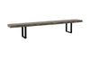 Phillips Collection Home Decor Phillips Collection Origins Straight Edge Bench, Gray Stone, Satin Black Legs TH108709