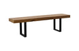 Phillips Collection Home Decor Phillips Collection Origins Straight Edge Bench, Natural, Satin Black Legs TH108702