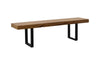 Phillips Collection Home Decor Phillips Collection Origins Straight Edge Bench, Natural, Satin Black Legs TH108702