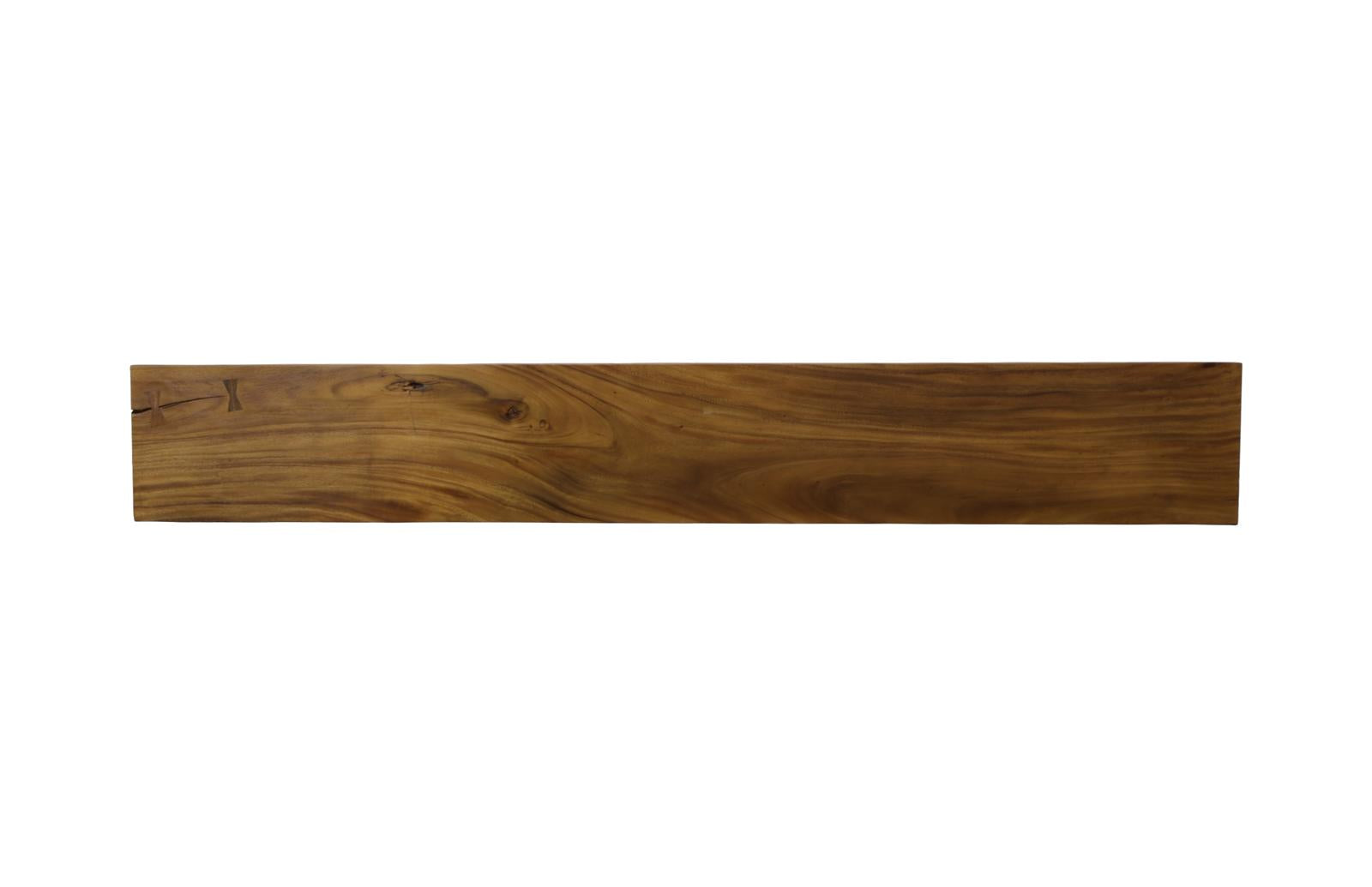 Phillips Collection Home Decor Phillips Collection Origins Straight Edge Bench, Natural, Satin Black Legs TH108705