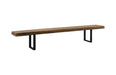 Phillips Collection Home Decor Phillips Collection Origins Straight Edge Bench, Natural, Satin Black Legs TH108705