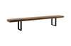 Phillips Collection Home Decor Phillips Collection Origins Straight Edge Bench, Natural, Satin Black Legs TH108705