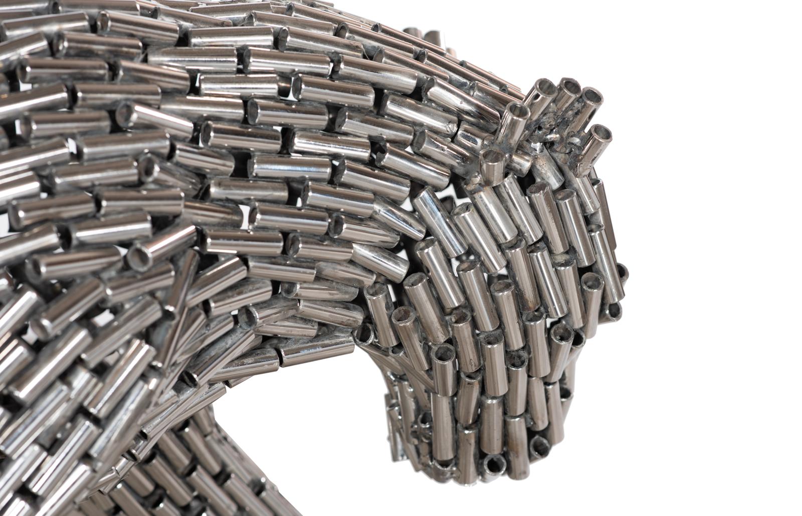 Phillips Collection Home Decor Phillips Collection Panther Pipe Sculpture, Walking, Stainless Steel, Small