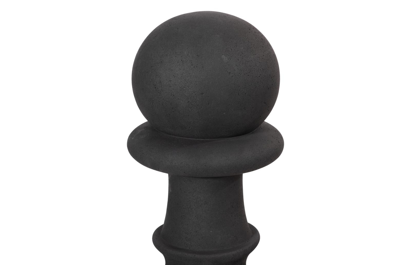 Phillips Collection Home Decor Phillips Collection Pawn Chess Sculpture, Cast Stone Black