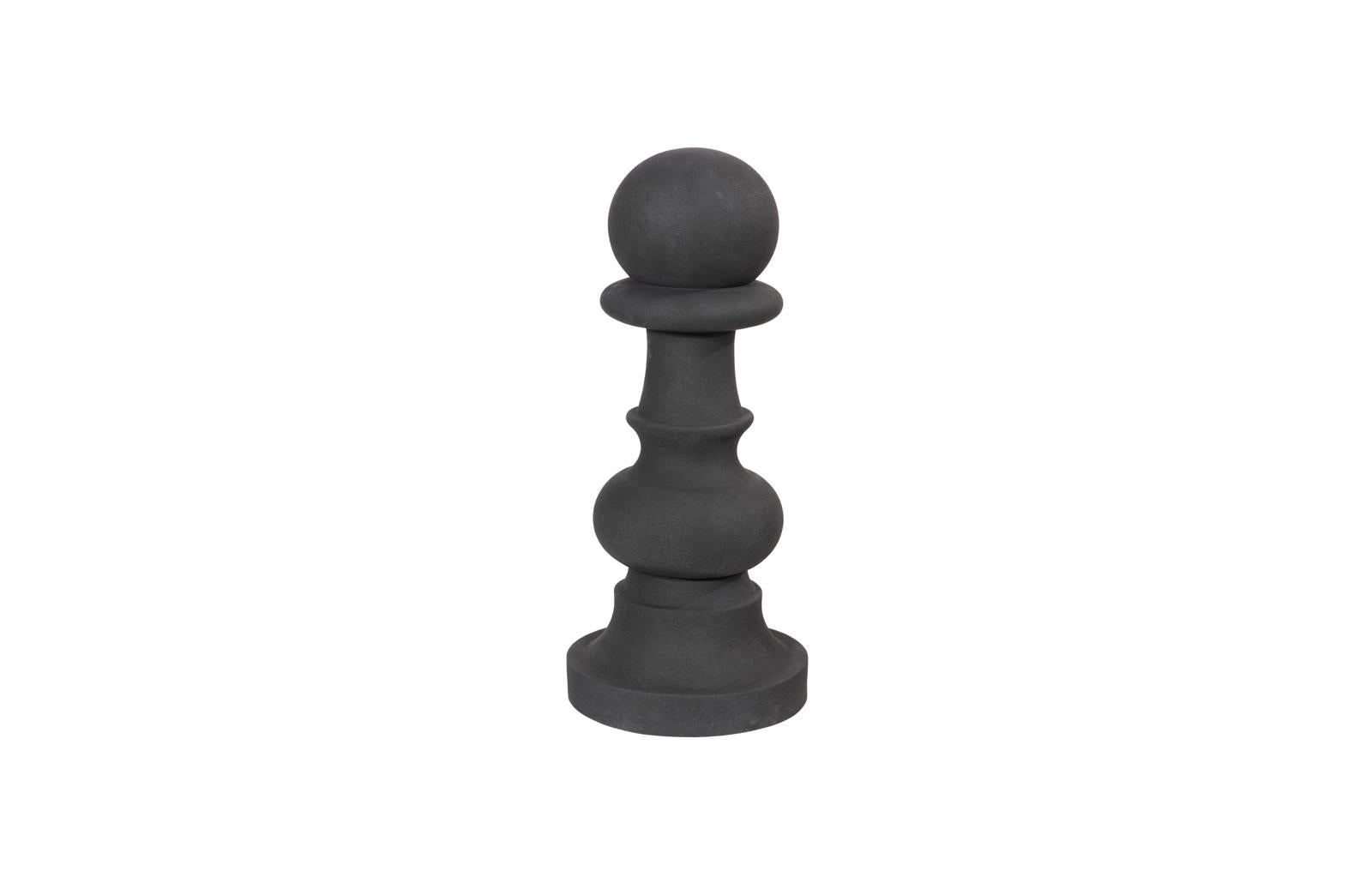 Phillips Collection Home Decor Phillips Collection Pawn Chess Sculpture, Cast Stone Black