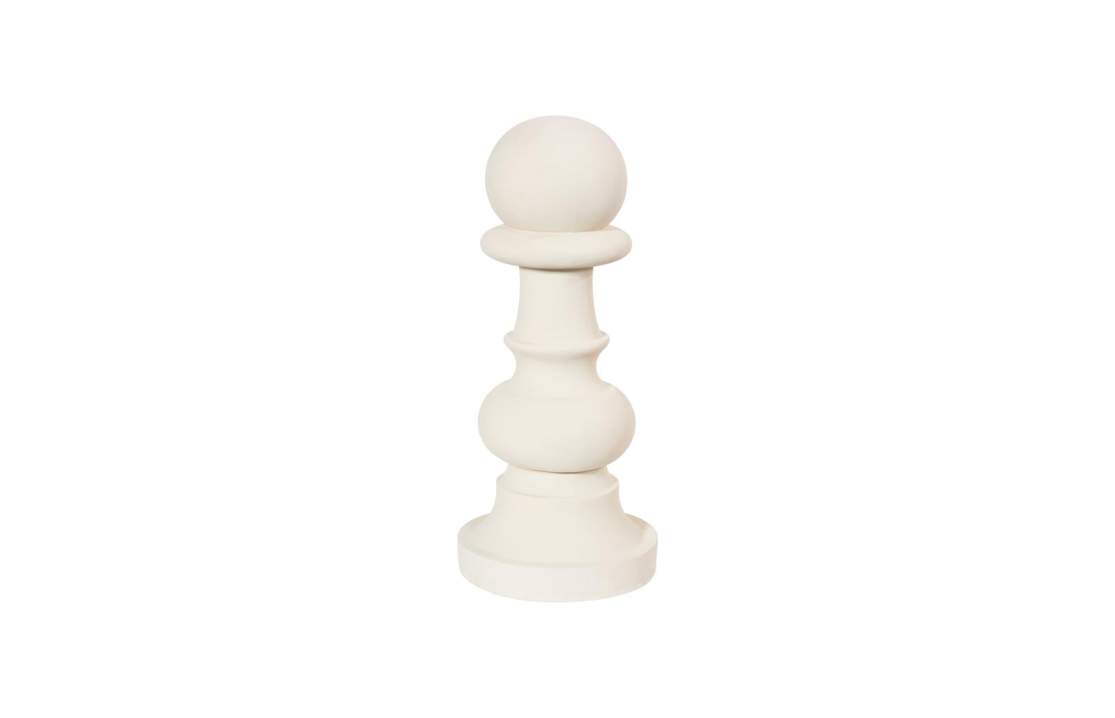 Phillips Collection Home Decor Phillips Collection Pawn Chess Sculpture, Cast Stone White