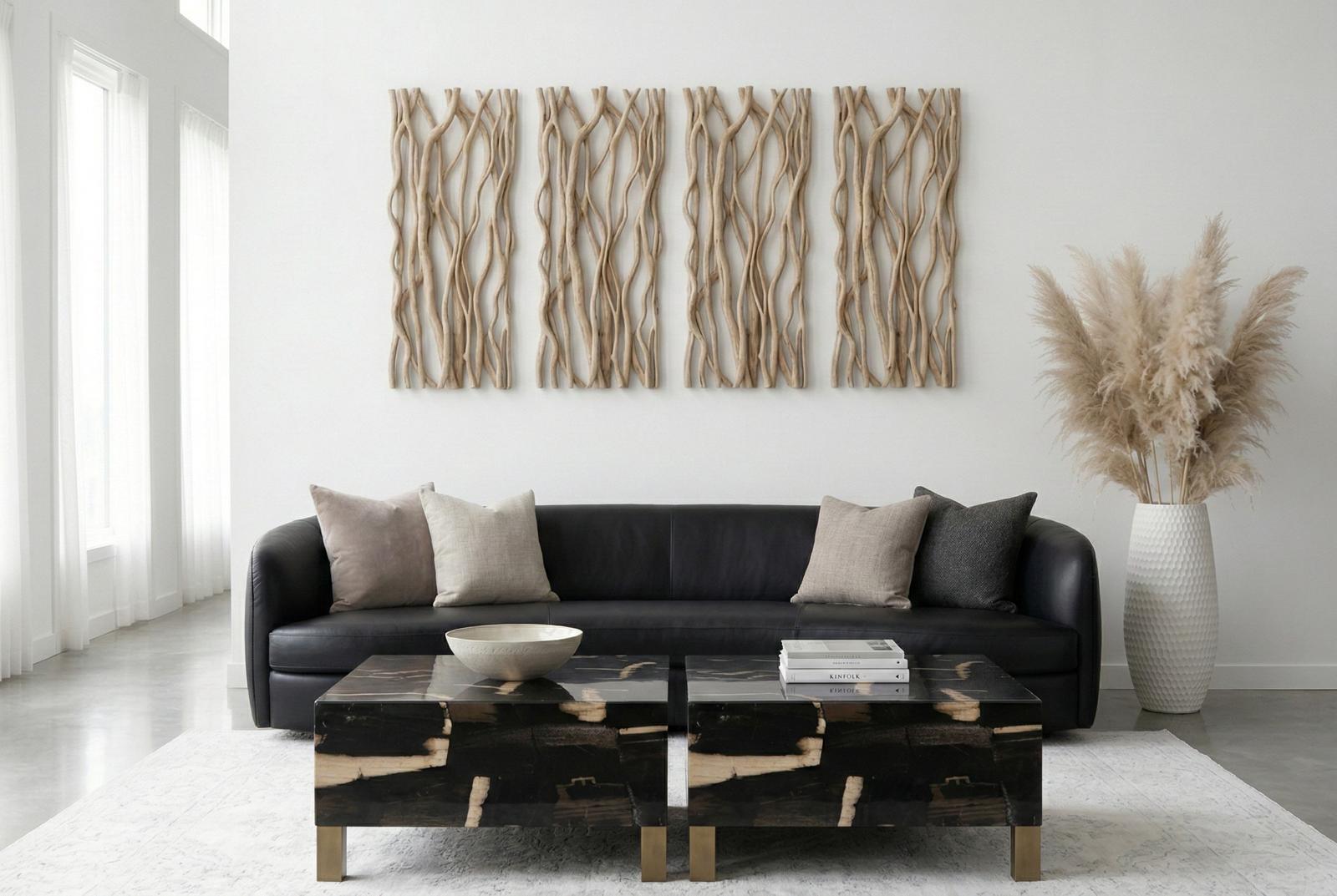 Phillips Collection Home Decor Phillips Collection Petramosaic Coffee Table, With Brass Legs