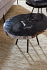 Phillips Collection Home Decor Phillips Collection Petrified Coffee Table, Round, Metal Black Base