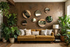 Phillips Collection Home Decor Phillips Collection Petrified Slice Mirror, Copper Frame, Medium
