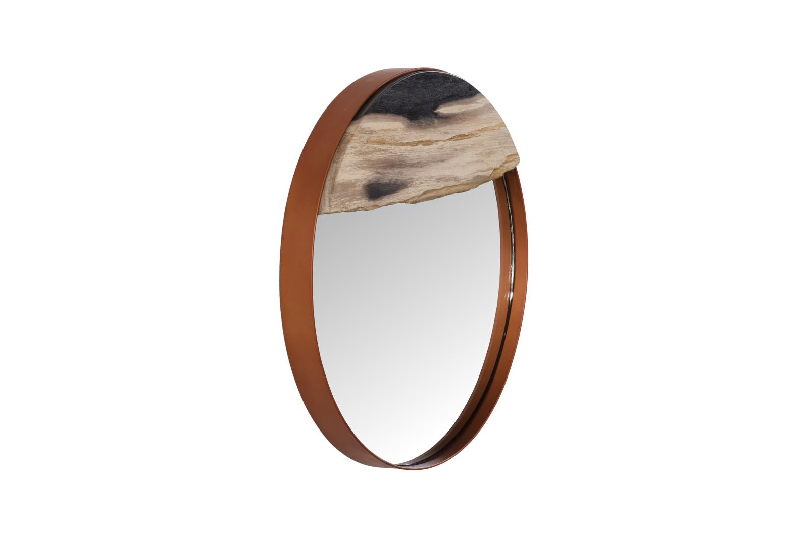 Phillips Collection Home Decor Phillips Collection Petrified Slice Mirror, Copper Frame, Medium
