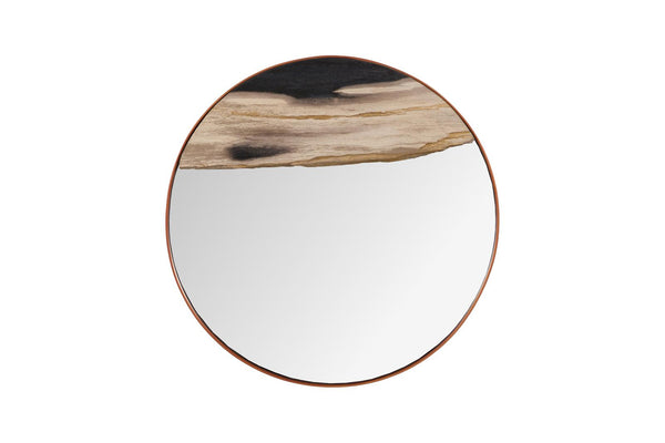 Phillips Collection Home Decor Phillips Collection Petrified Slice Mirror, Copper Frame, Medium