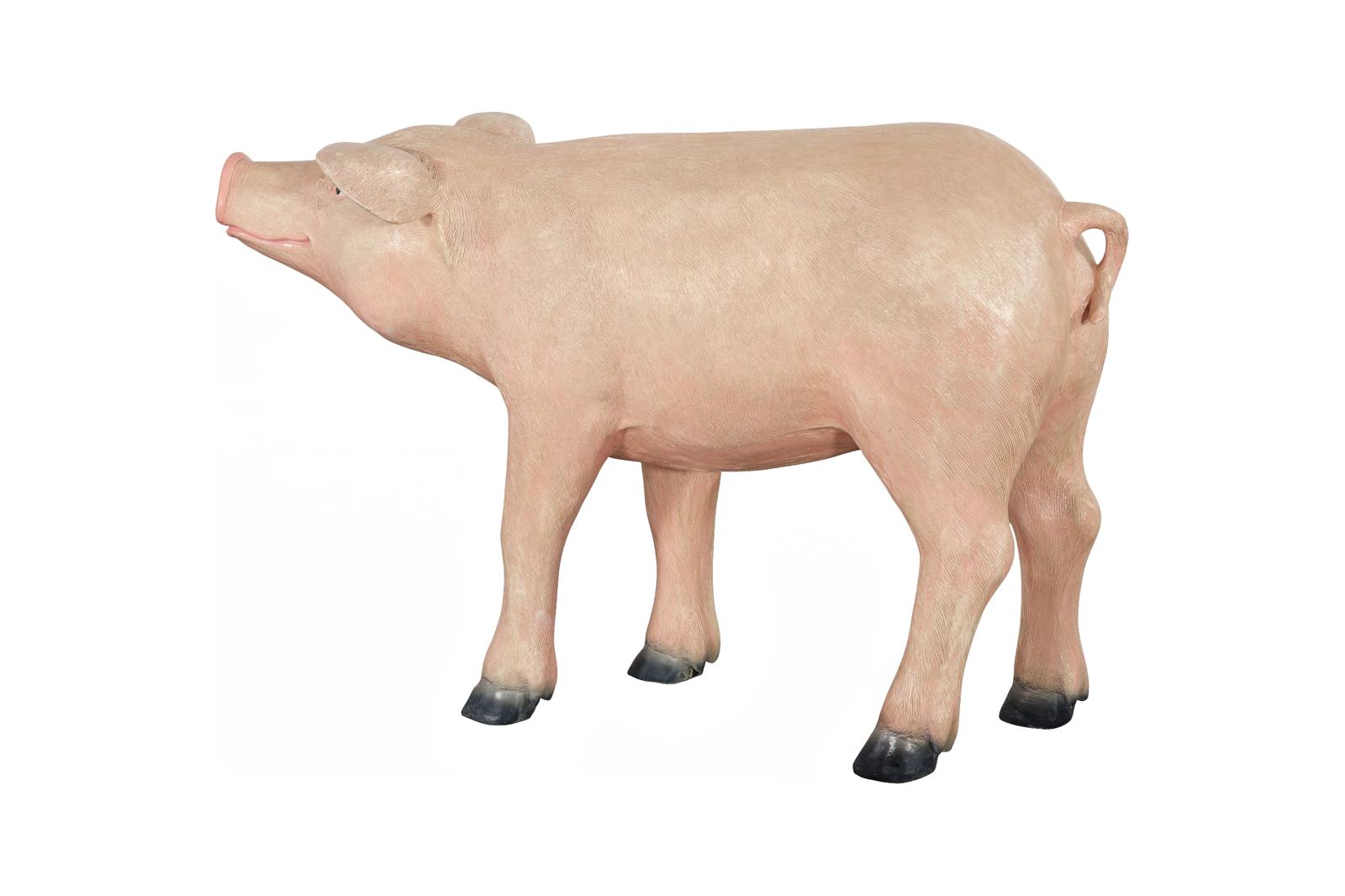Phillips Collection Home Decor Phillips Collection Pig Sculpture, Standing, Gel Coat