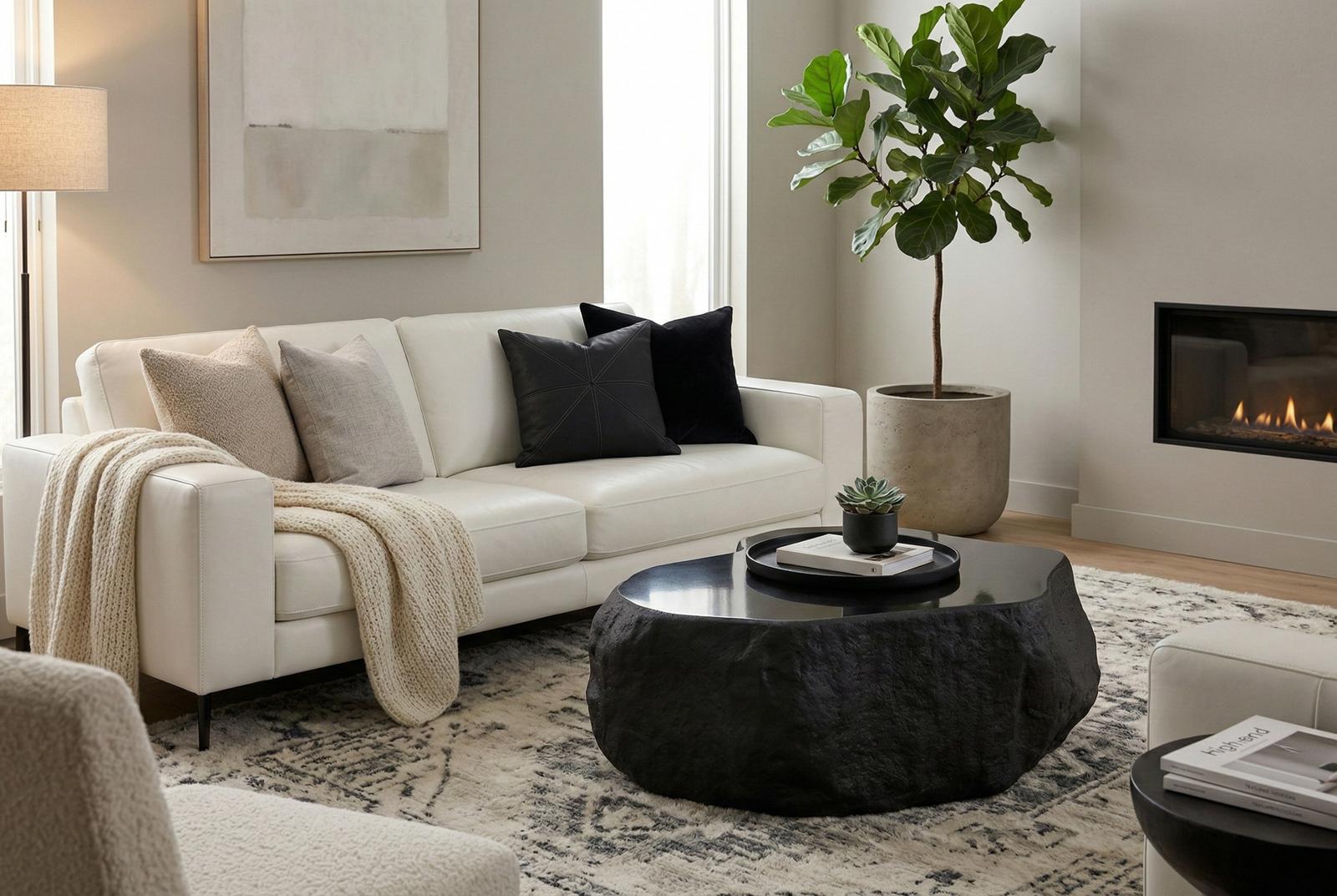 Phillips Collection Home Decor Phillips Collection Quarry Coffee Table, Small, Black Glamstone