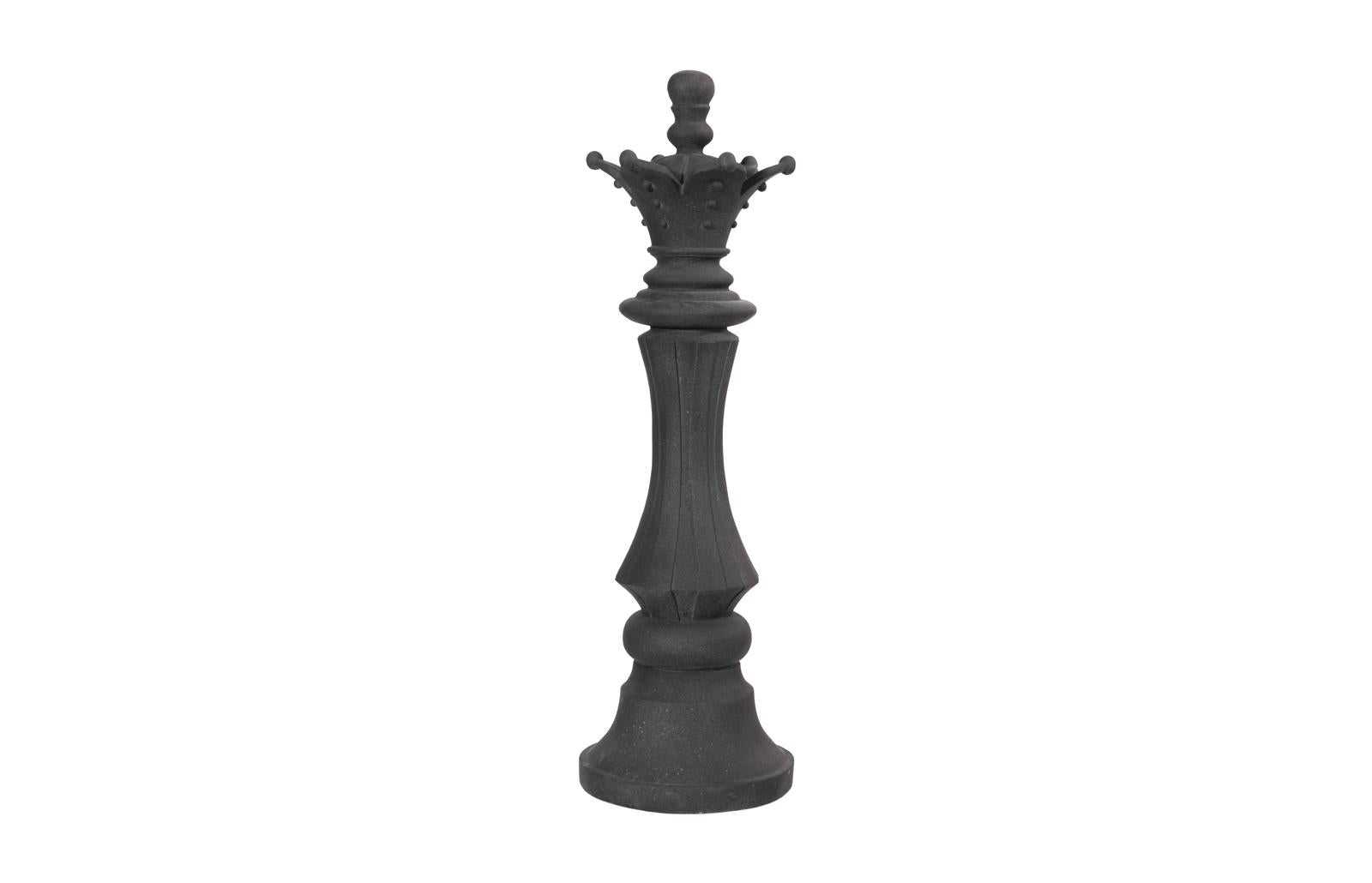 Phillips Collection Home Decor Phillips Collection Queen Chess Sculpture, Cast Stone Black