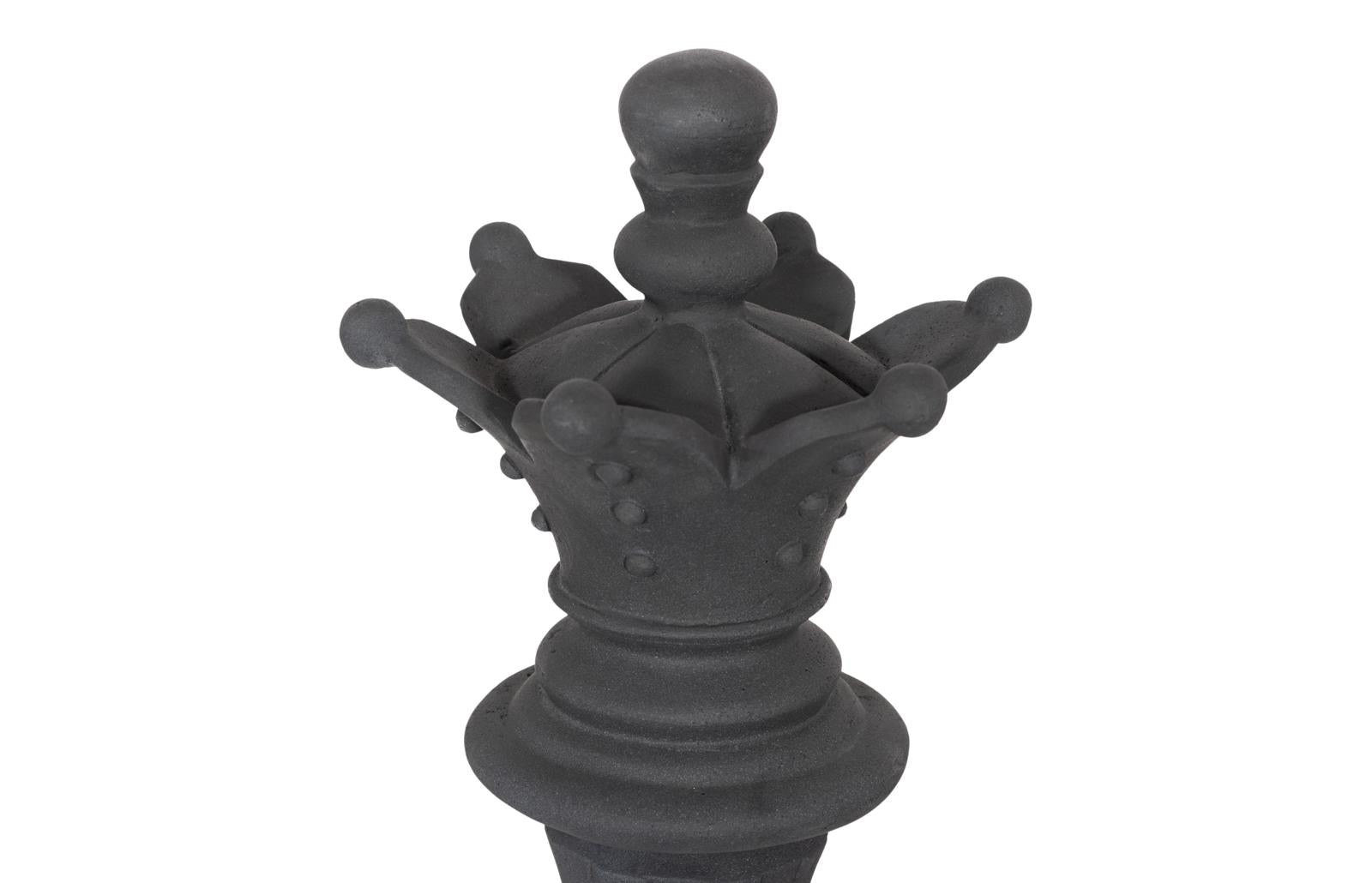 Phillips Collection Home Decor Phillips Collection Queen Chess Sculpture, Cast Stone Black, Small