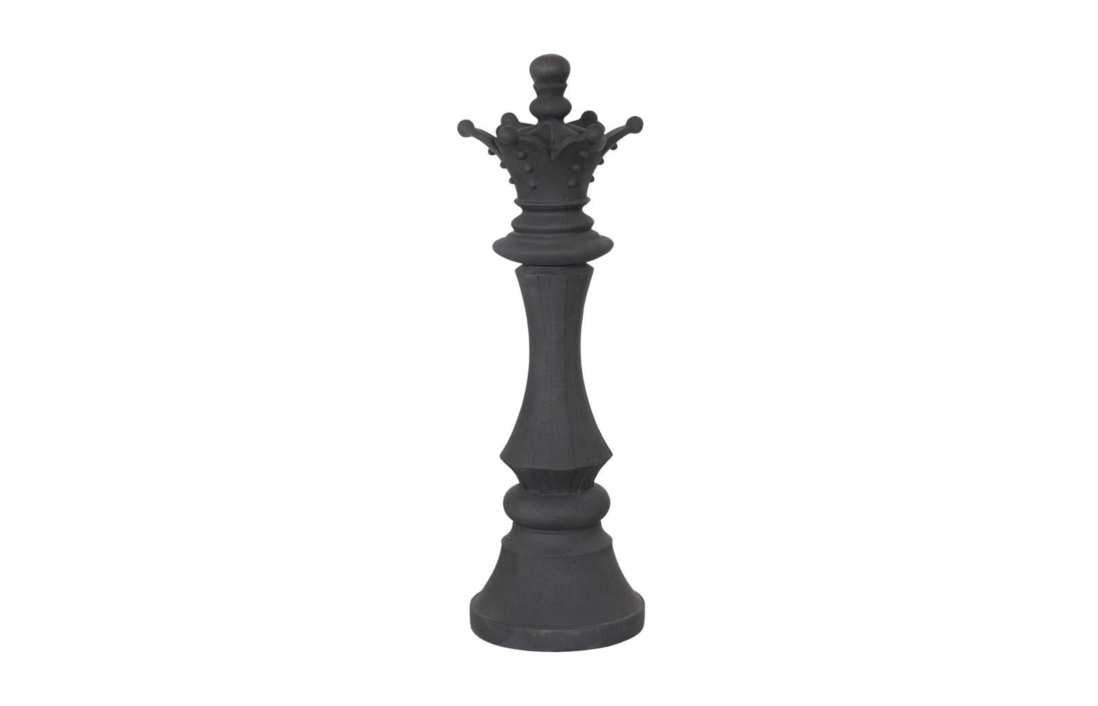 Phillips Collection Home Decor Phillips Collection Queen Chess Sculpture, Cast Stone Black, Small