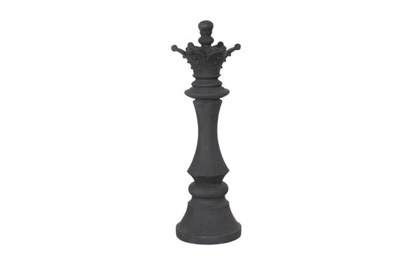 Phillips Collection Home Decor Phillips Collection Queen Chess Sculpture, Cast Stone Black, Small