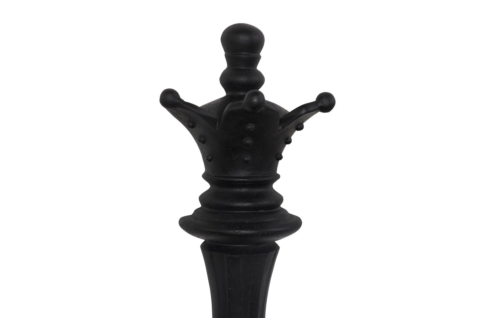 Phillips Collection Home Decor Phillips Collection Queen Chess Wall Decor, Cast Stone Black