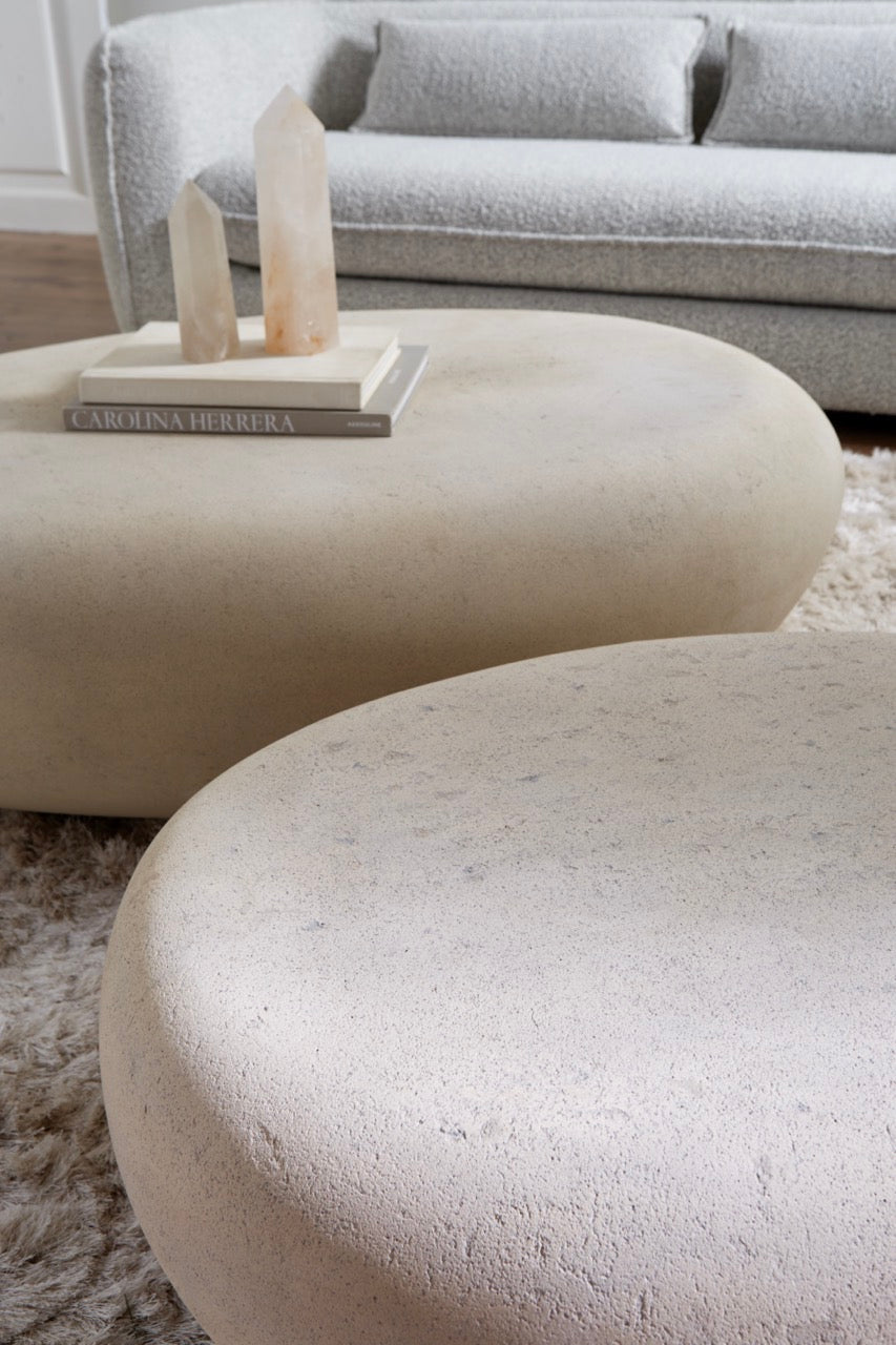 Phillips Collection Home Oversized LTL - Rate to be Quoted Phillips Collection River Stone Coffee Table, Roman Stone, Large