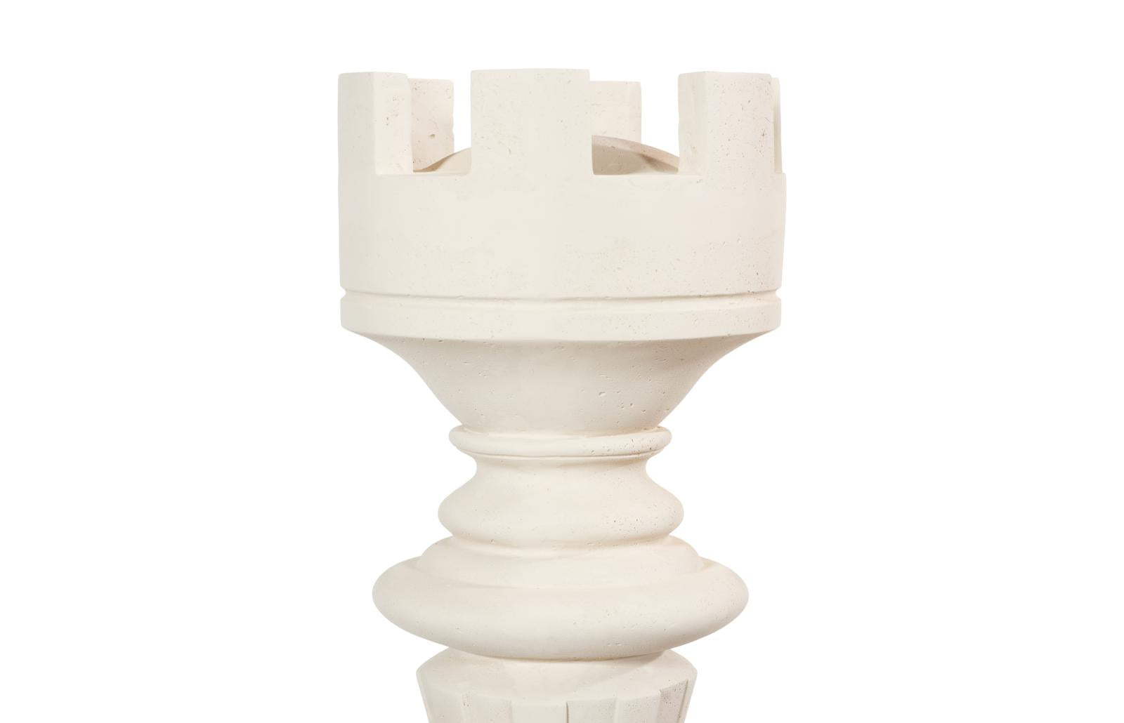 Phillips Collection Home Decor Phillips Collection Rook Chess Sculpture, Cast Stone White