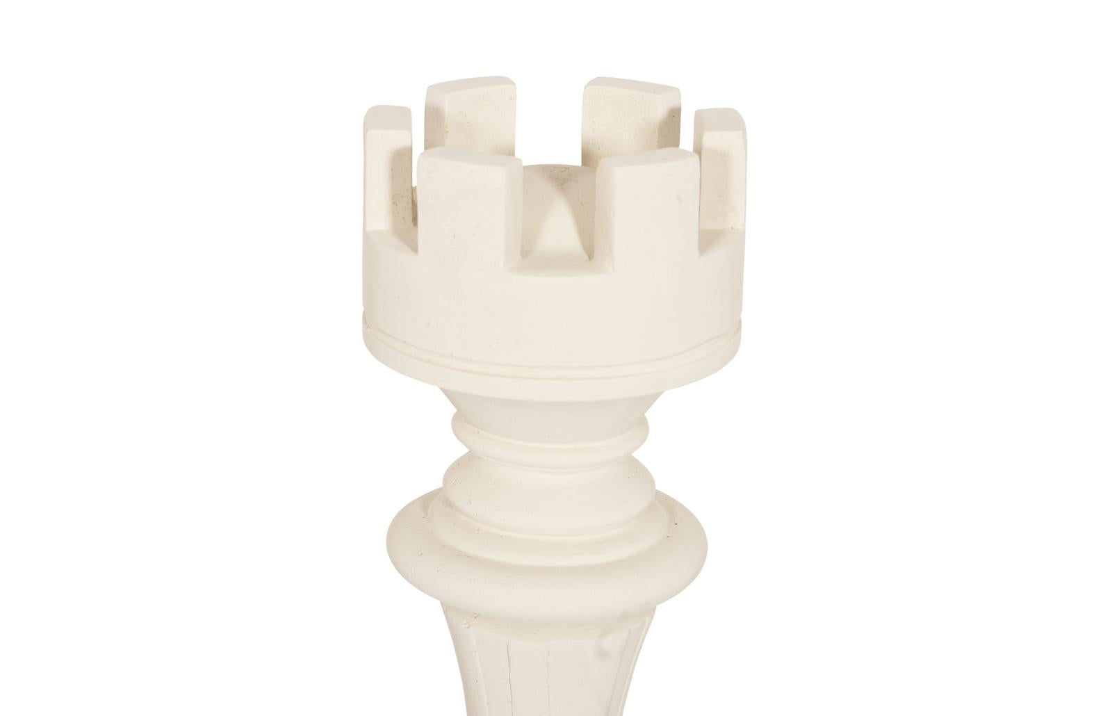 Phillips Collection Home Decor Phillips Collection Rook Chess Sculpture, Cast Stone White, Small