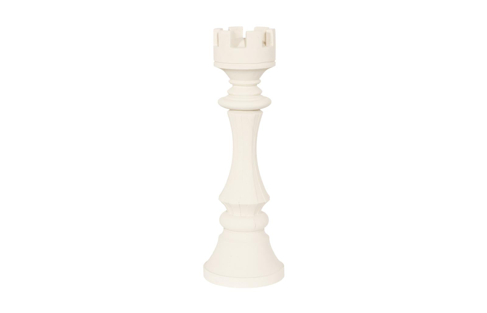 Phillips Collection Home Decor Phillips Collection Rook Chess Sculpture, Cast Stone White, Small