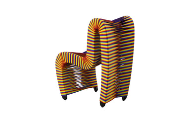 Phillips Collection Home Phillips Collection Seat Belt Dining Chair, Rainbow/Pride