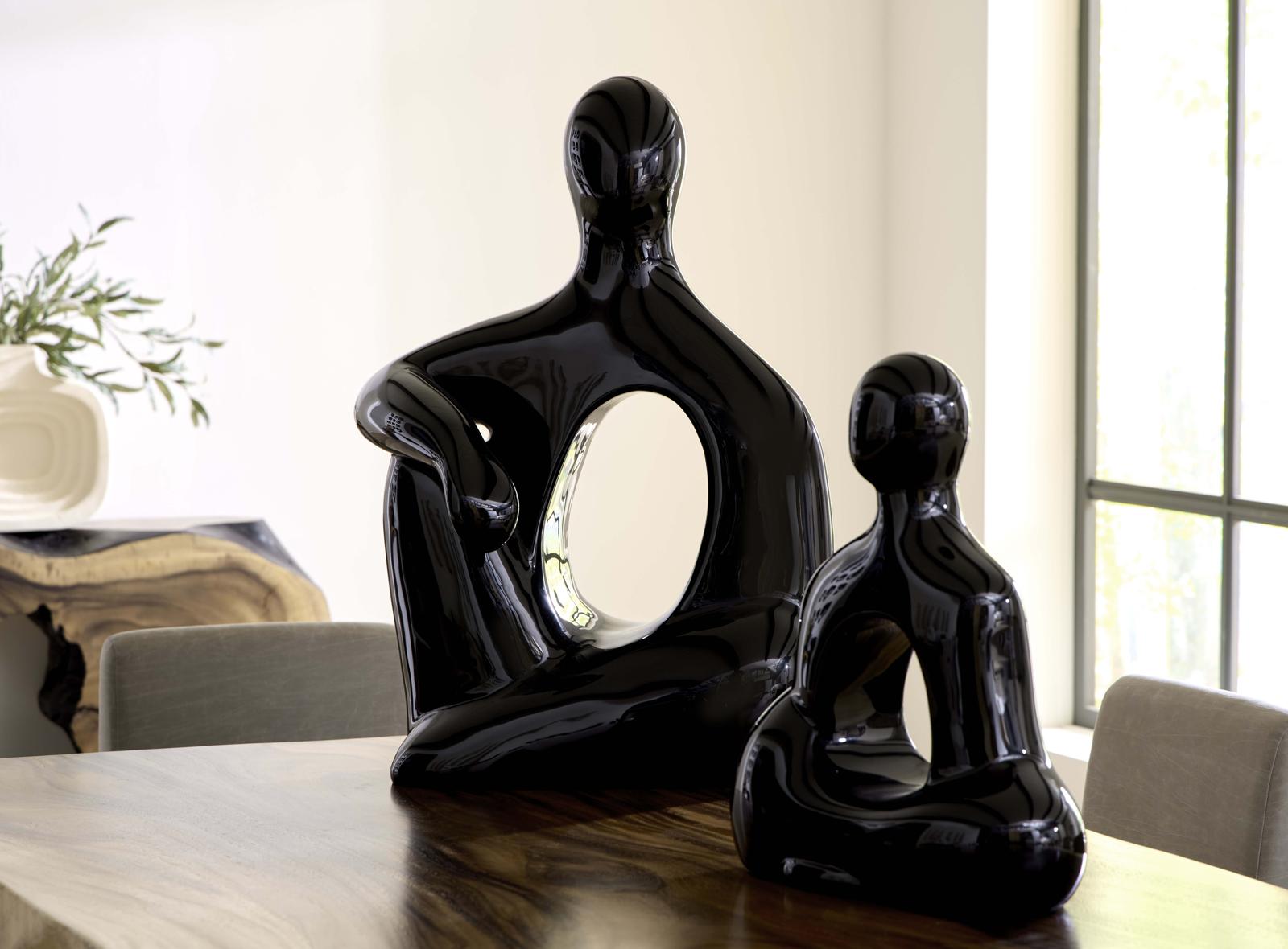 Phillips Collection Home Decor Phillips Collection Seated Sculpture, Gel Coat Black