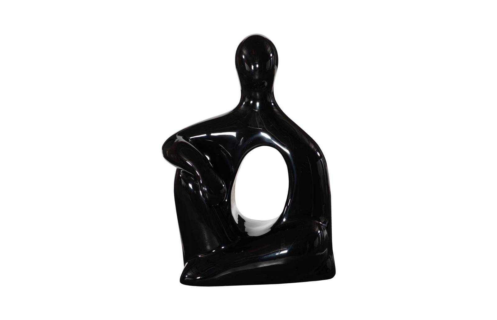 Phillips Collection Home Decor Phillips Collection Seated Sculpture, Gel Coat Black