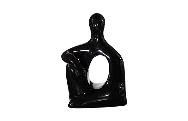 Phillips Collection Home Decor Phillips Collection Seated Sculpture, Gel Coat Black