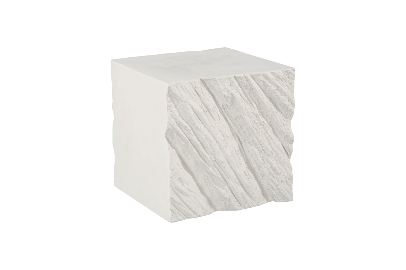 Phillips Collection Home Decor Phillips Collection Shear Side Table, Square, White Stone