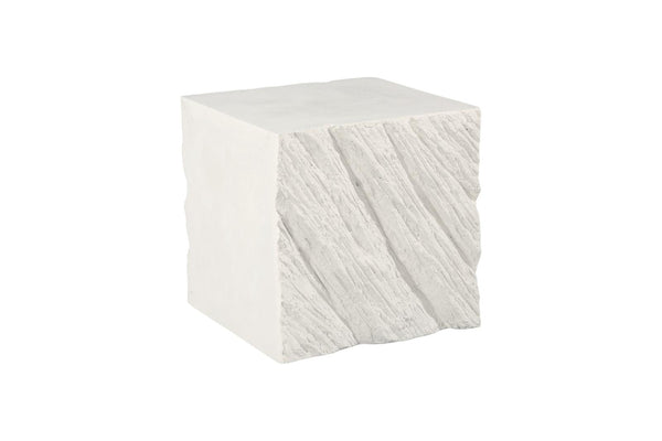 Phillips Collection Home Decor Phillips Collection Shear Side Table, Square, White Stone