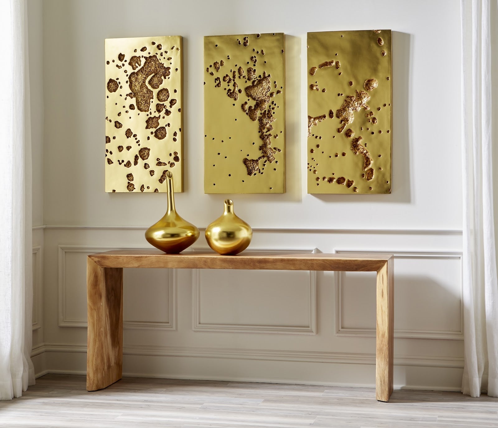 Phillips Collection Home Phillips Collection Splotch Wall Art, Rectangle, Gold Leaf