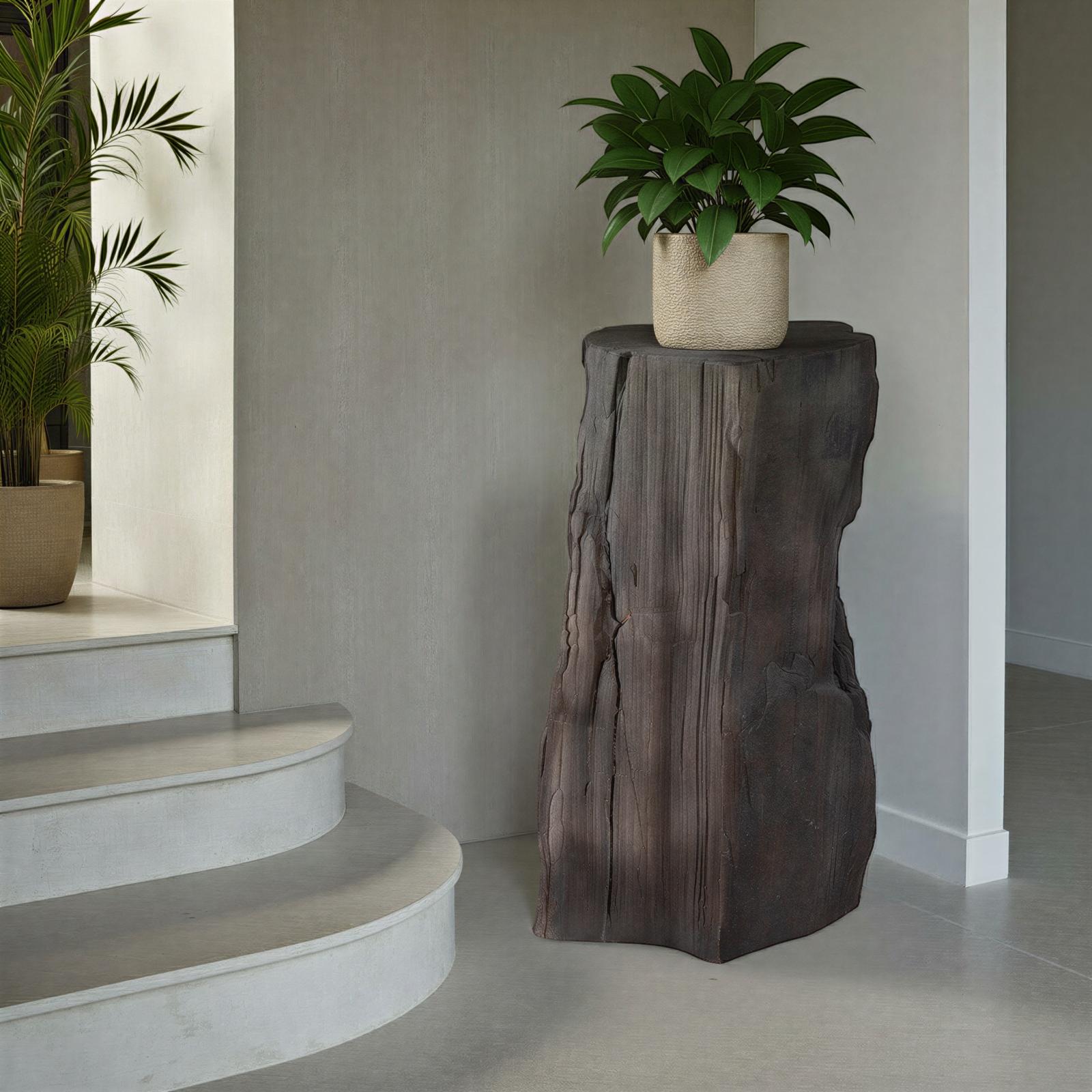 Phillips Collection Home Decor Phillips Collection Stratified Cast Stone Pedestal, Painted Slate PH119126