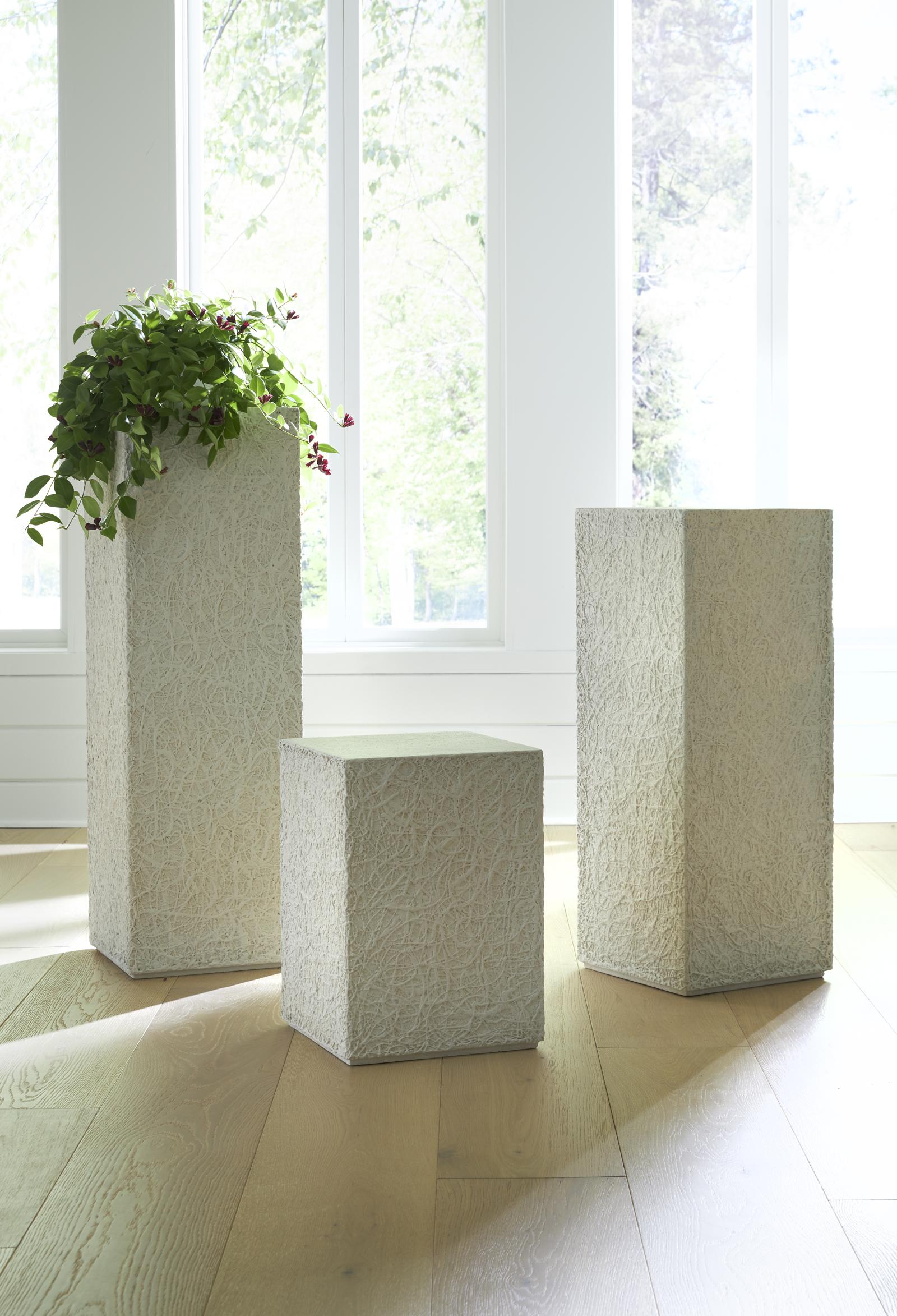 Phillips Collection Home Decor Phillips Collection String Theory Pedestal, White Stone, Large