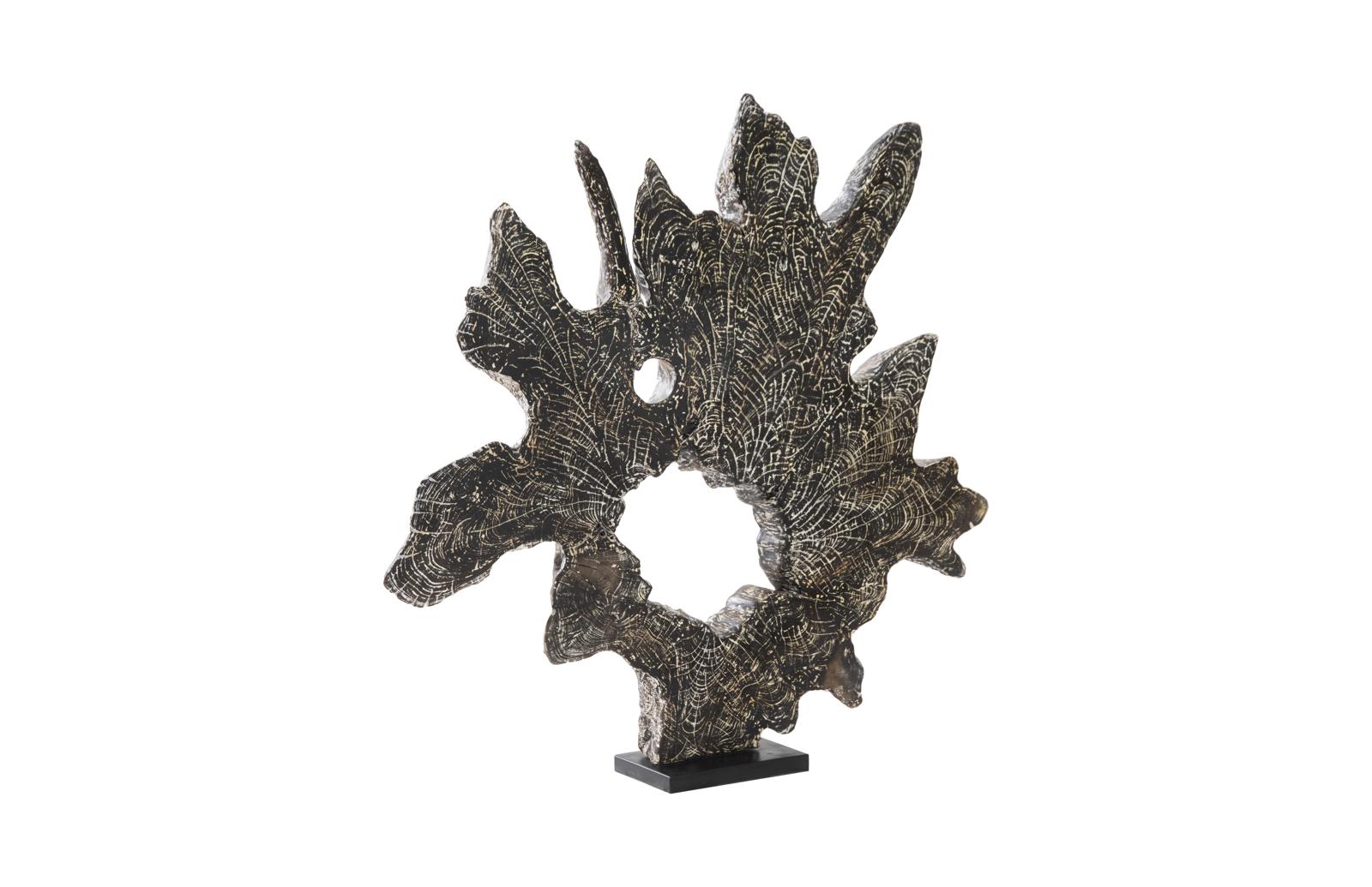 Phillips Collection Home Decor Phillips Collection Teak Sculpture on Stand, Black Wash