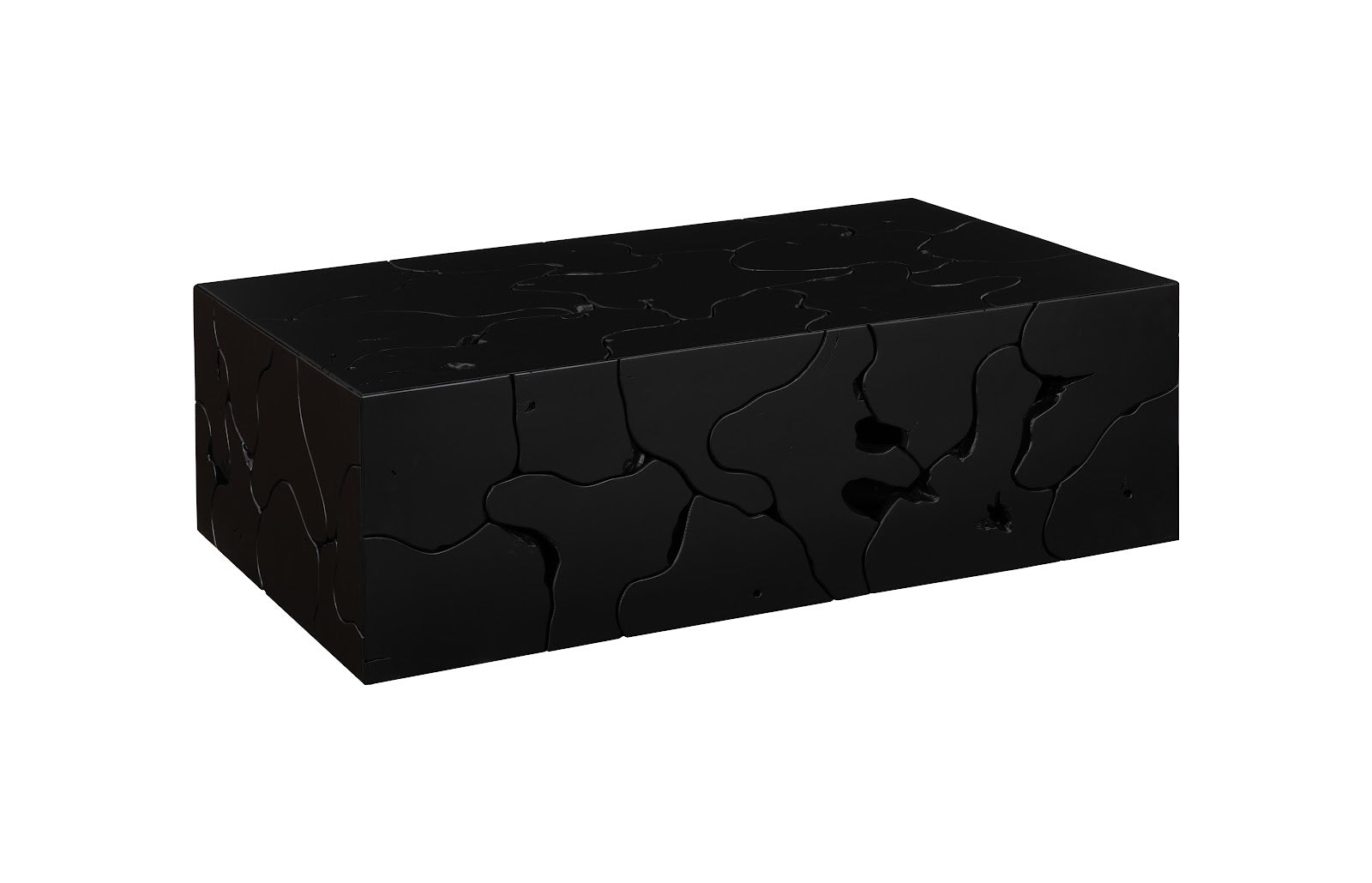Phillips Collection Home Decor Phillips Collection Teak Slice Coffee Table, Rectangle, Black
