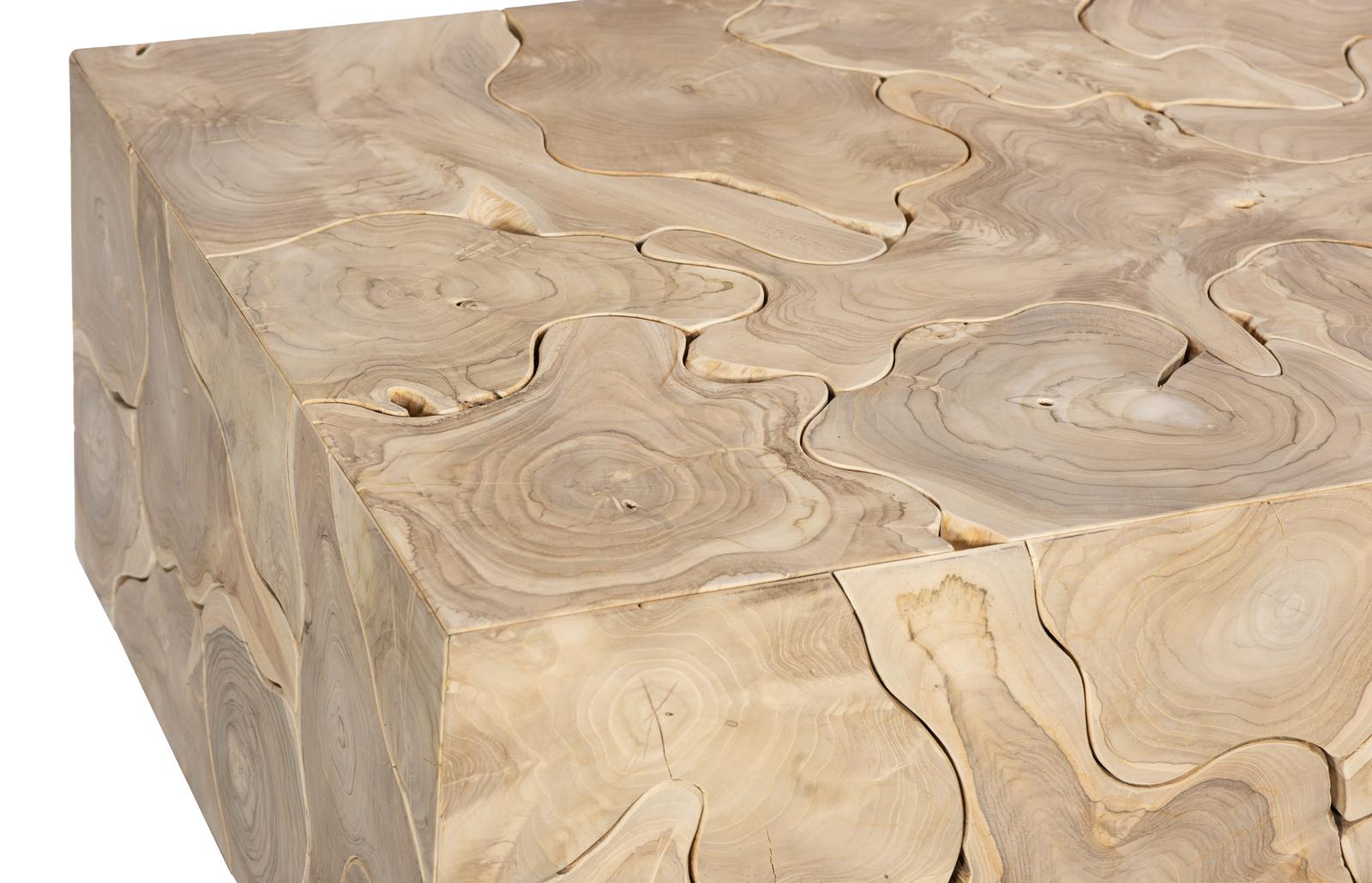 Phillips Collection Home Decor Phillips Collection Teak Slice Coffee Table, Rectangle, Bleached