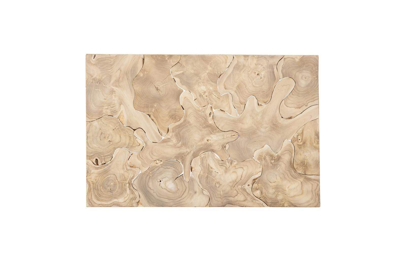 Phillips Collection Home Decor Phillips Collection Teak Slice Coffee Table, Rectangle, Bleached
