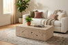 Phillips Collection Home Decor Phillips Collection Teak Slice Coffee Table, Rectangle, Oat Finish