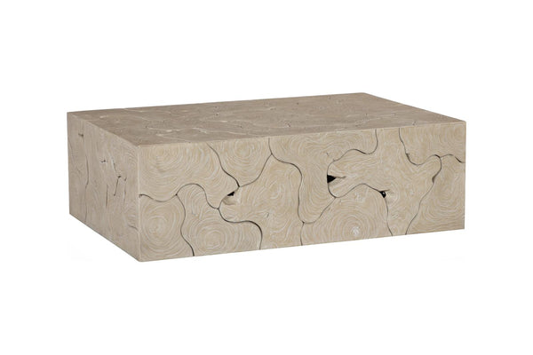 Phillips Collection Home Decor Phillips Collection Teak Slice Coffee Table, Rectangle, Oat Finish
