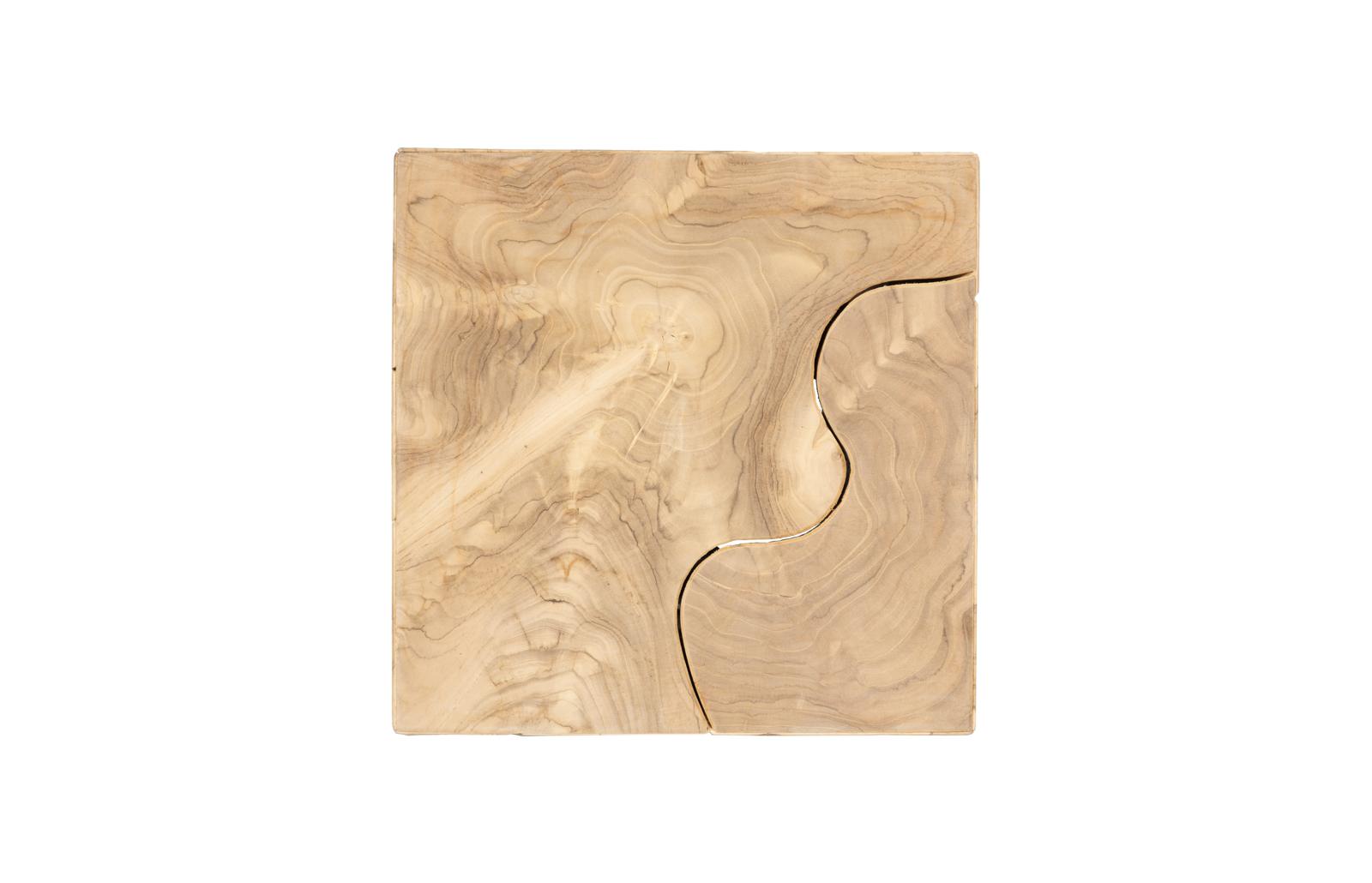 Phillips Collection Home Decor Phillips Collection Teak Slice Pedestal, Square, Bleached ,  LG